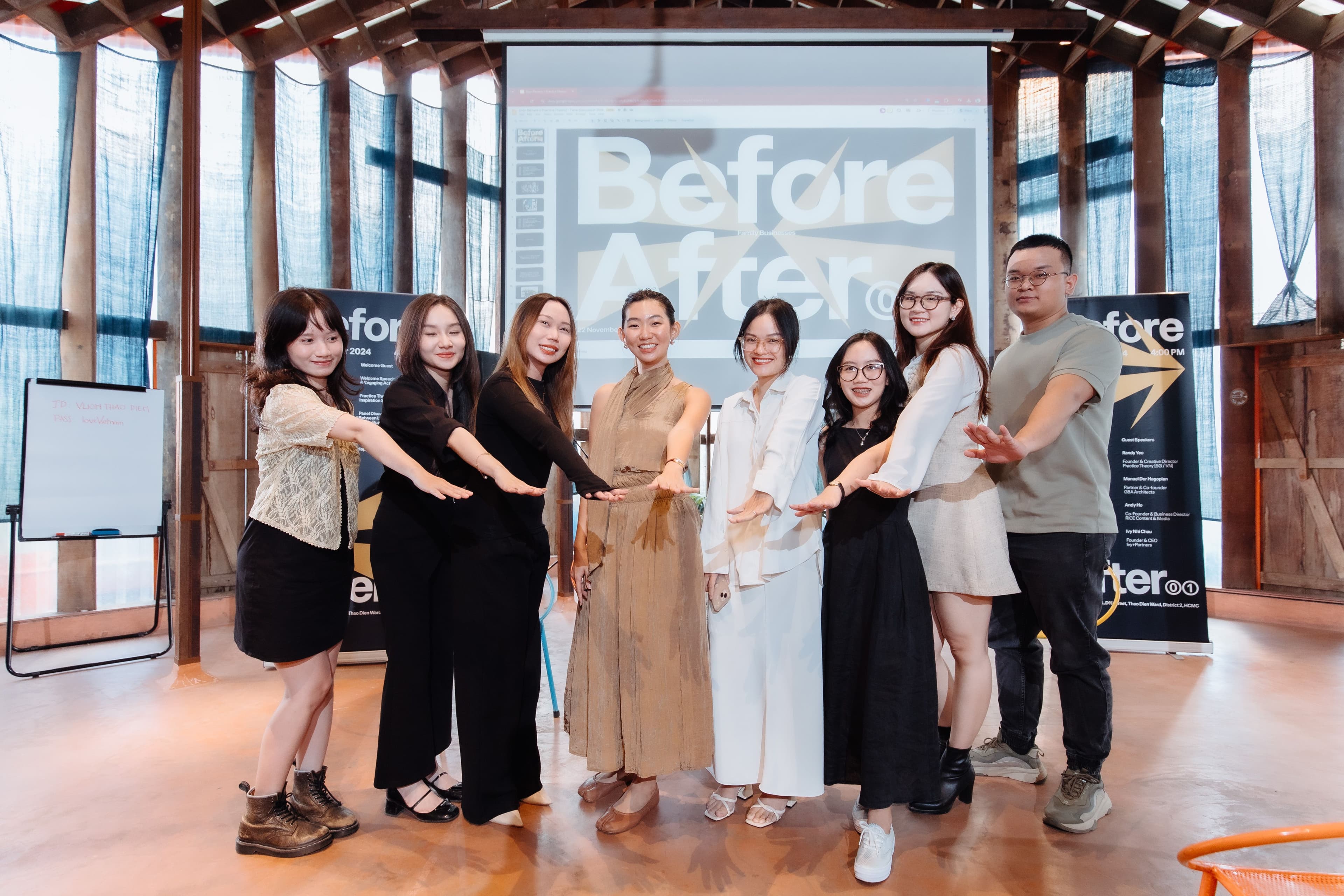 Ivy and her team posing together