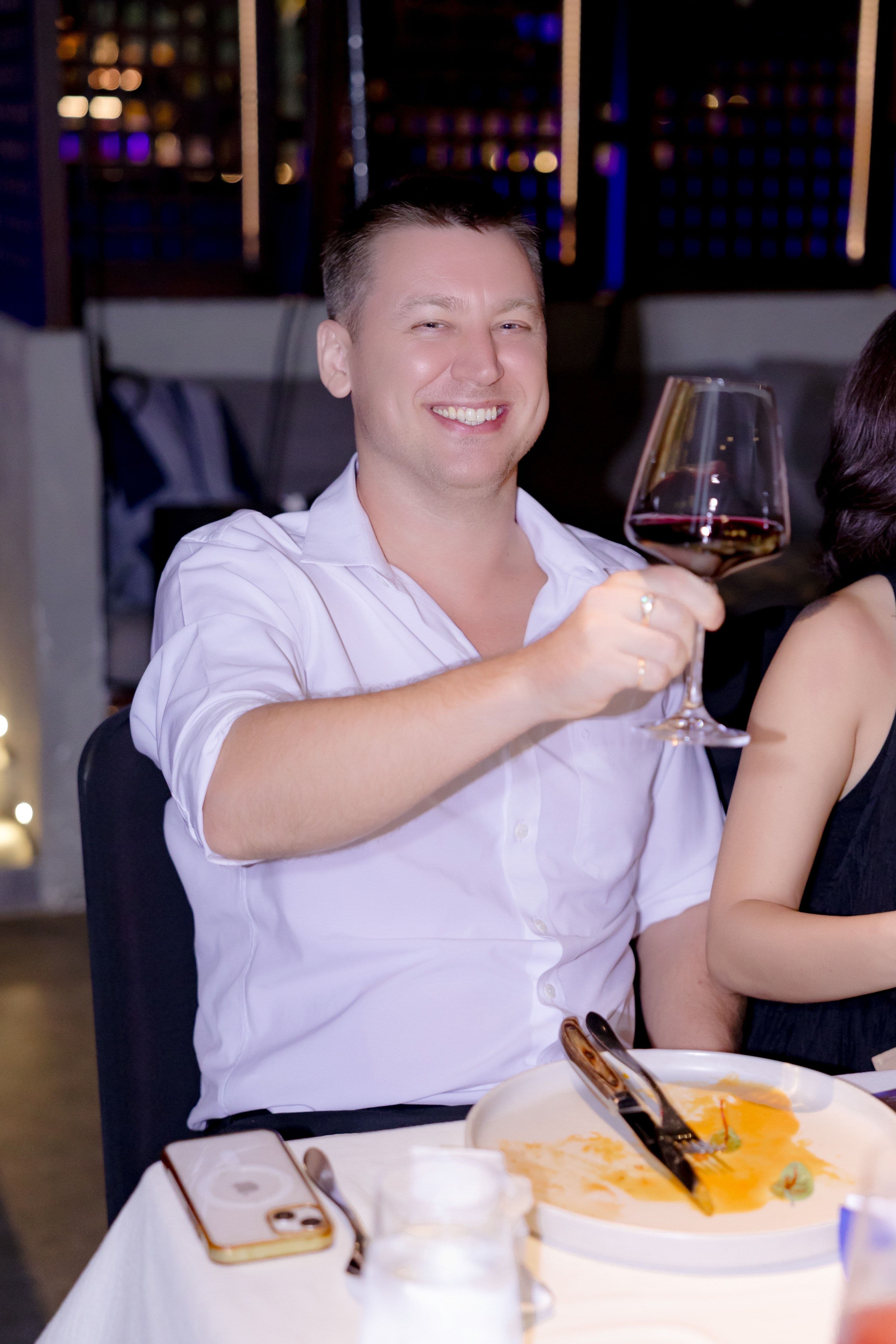 wine drinking night out saigon vietnam