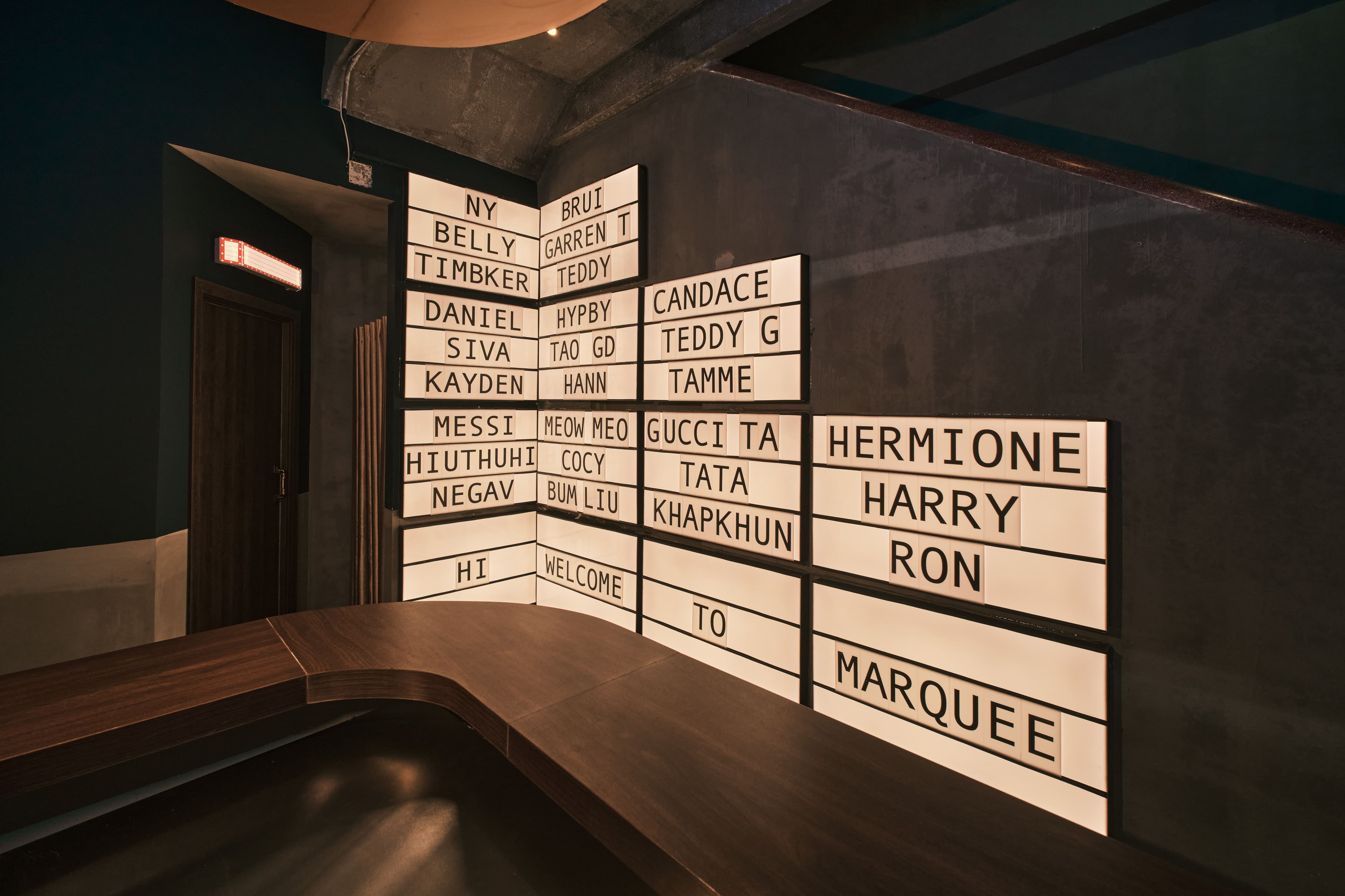 marquee sign at marquee dining