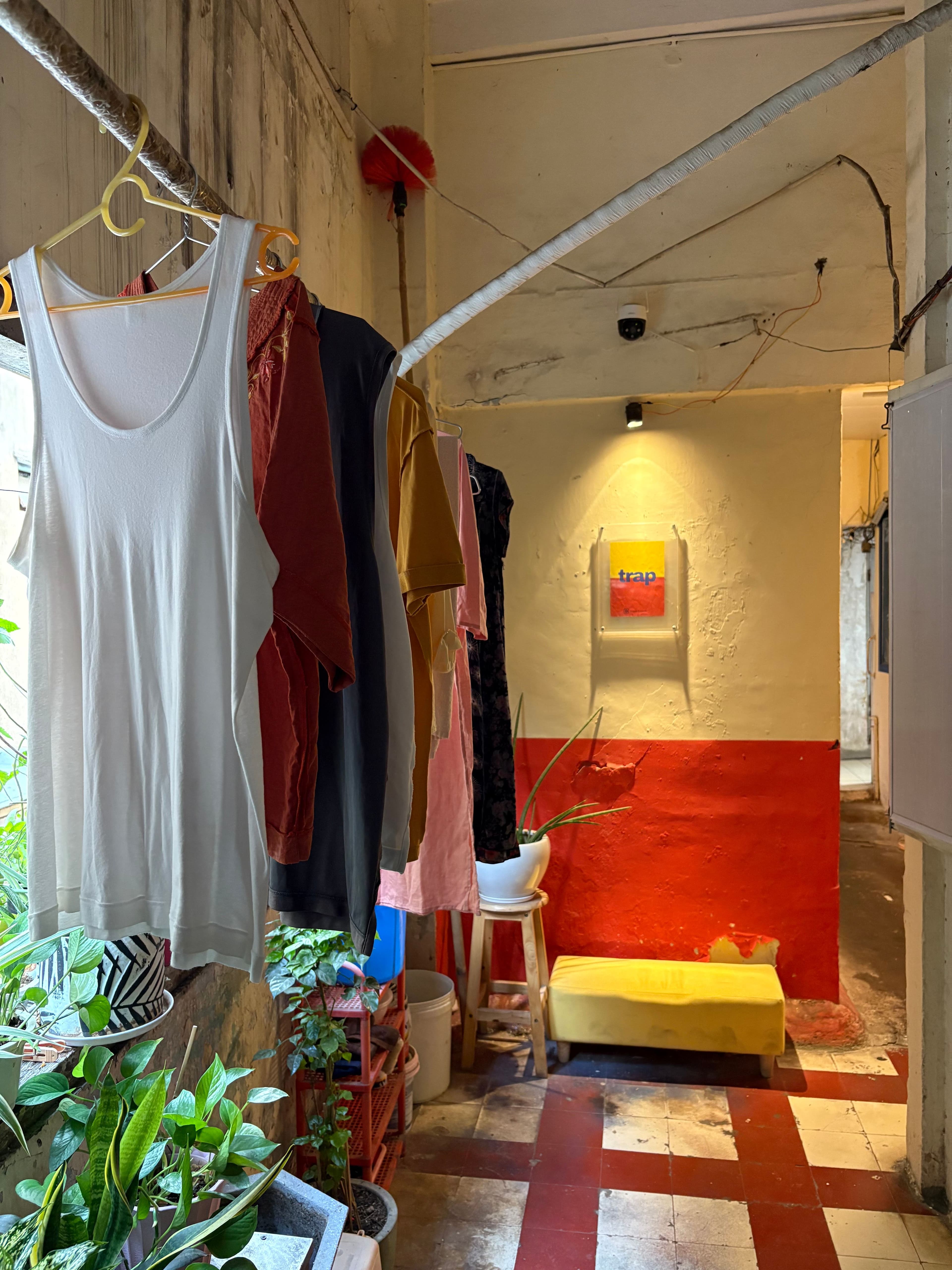 sign at trap room cafe 