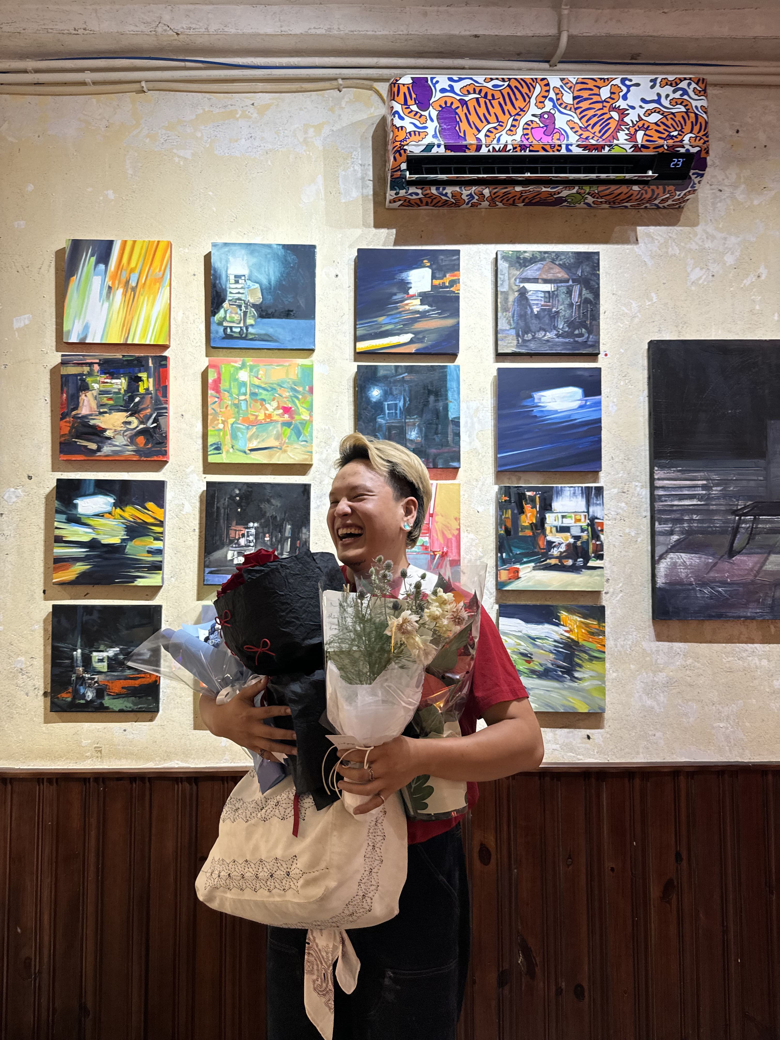 painter flowers artist creative vietnam hcmc