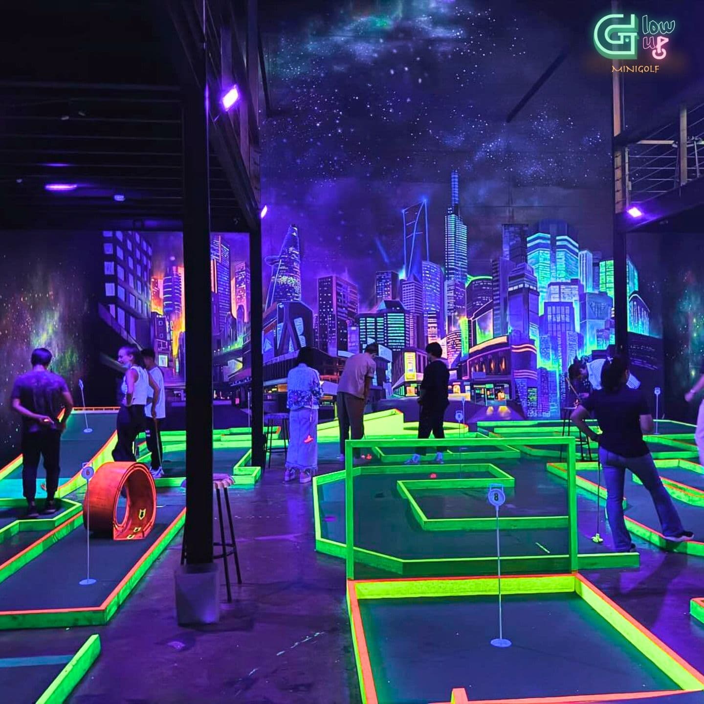 minigolf hcmc saigon vietnam glow up