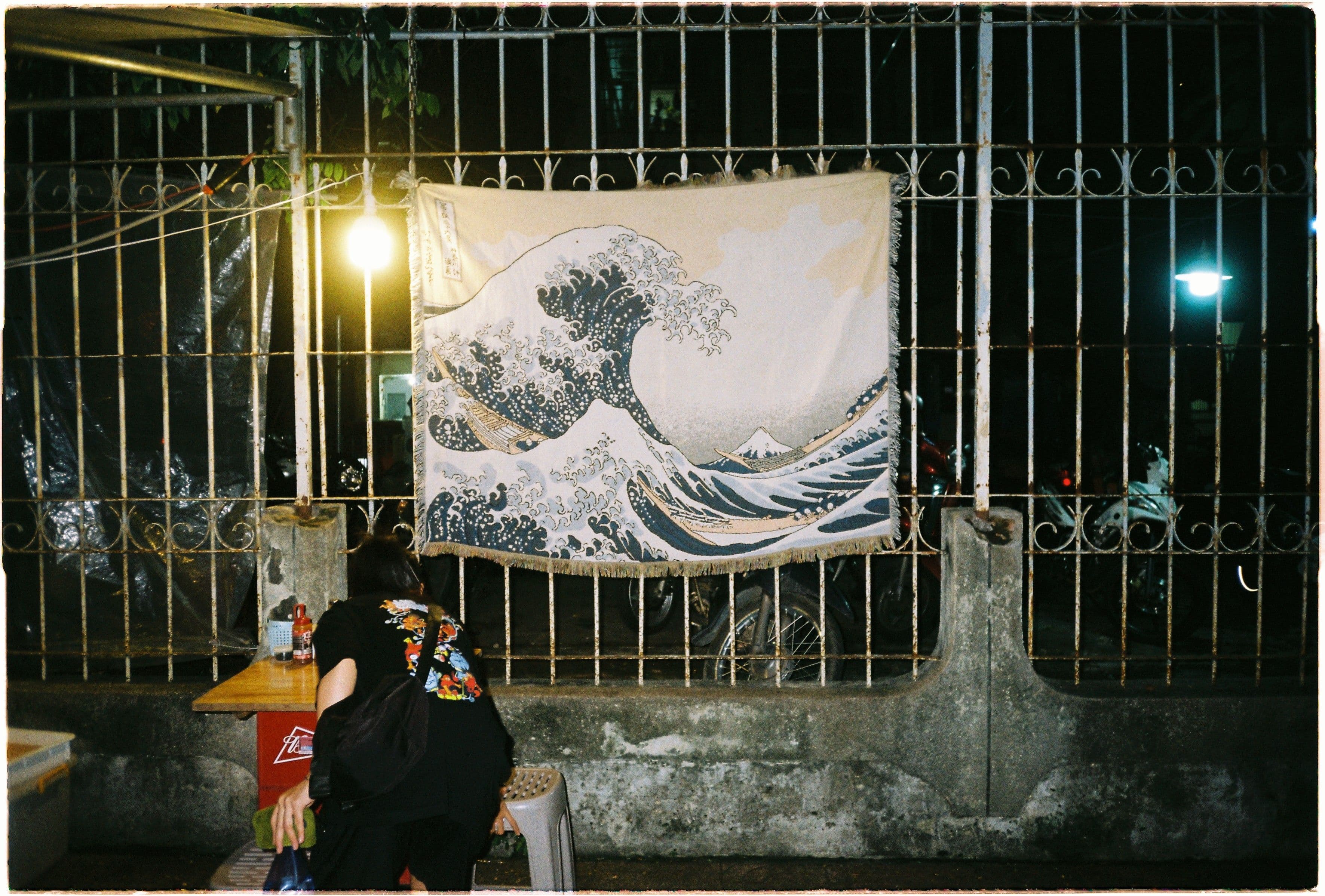 hokusai wave poster ramen shop